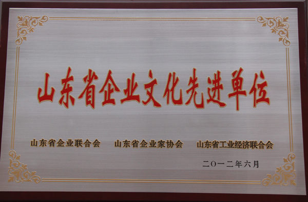 乐盈获得“山东省企业文化先进单位”称号